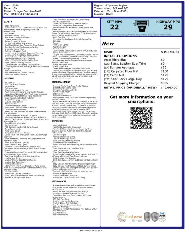 2019 Kia Stinger