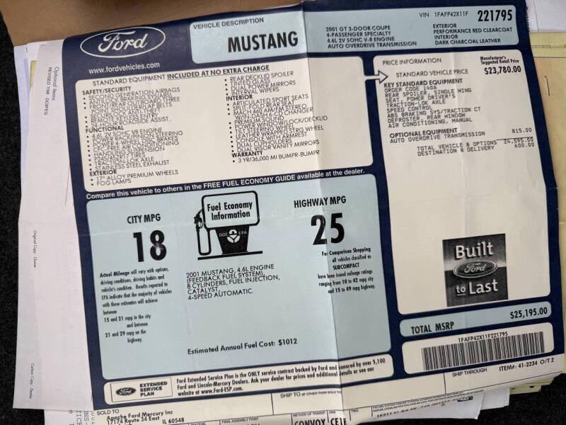 2001 Ford Mustang GT