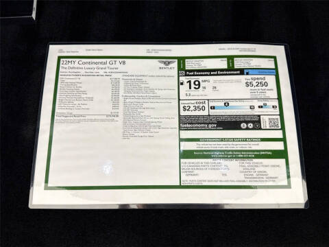 2022 Bentley Continental GT V8