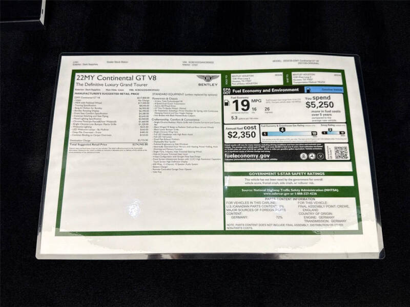 2022 Bentley Continental GT V8