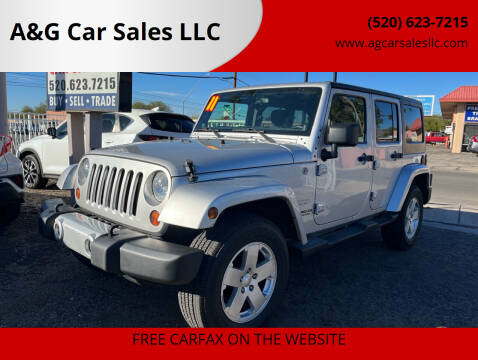 2011 Jeep Wrangler Unlimited for sale at A&G Car Sales  LLC in Tucson AZ
