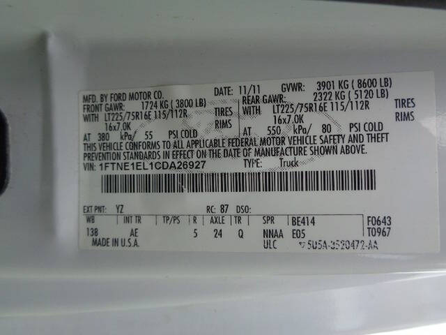 2012 Ford E-Series E-150