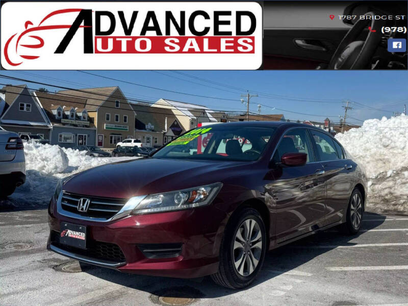 2014 Honda Accord for sale at Advanced Auto Sales in Dracut MA