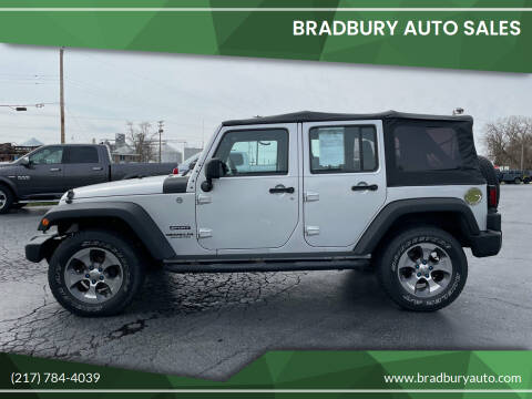 2012 Jeep Wrangler Unlimited for sale at BRADBURY AUTO SALES in Gibson City IL