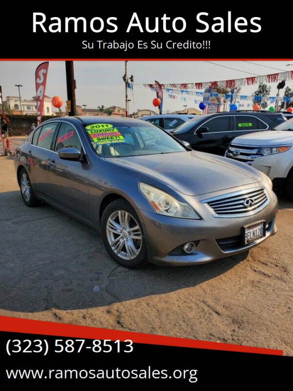 2011 Infiniti G25 Sedan for sale at Ramos Auto Sales in Los Angeles CA