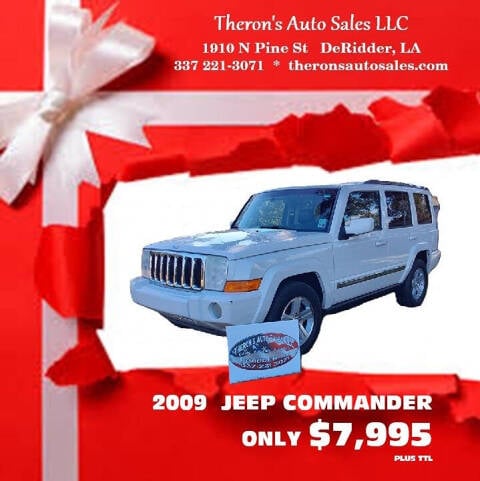 2009 Jeep Commander for sale at Theron's Auto Sales, LLC in Deridder, LA