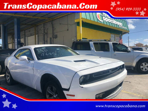 2016 Dodge Challenger for sale at TransCopacabana.Com in Hollywood FL