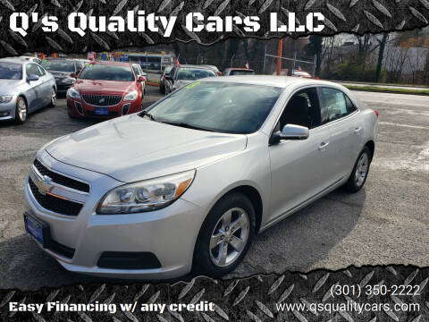 2013 Chevrolet Malibu for sale at Q's Quality Cars LLC in Capitol Heights MD