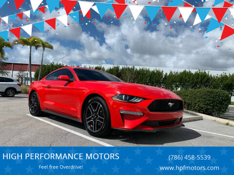 2020 Ford Mustang for sale at HIGH PERFORMANCE MOTORS in Hollywood FL