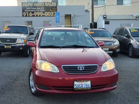 2006 Toyota Corolla for sale at AMW Auto Sales in Sacramento CA