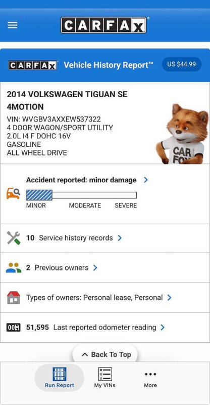 2014 Volkswagen Tiguan SE 4Motion