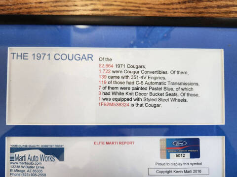 1971 Mercury Cougar