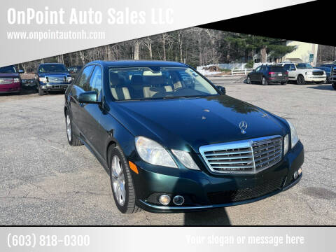 2010 Mercedes-Benz E-Class for sale at OnPoint Auto Sales LLC in Plaistow NH