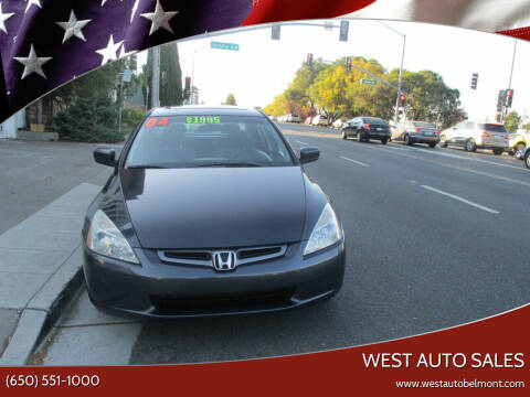 2004 Honda Accord for sale at West Auto Sales in Belmont CA