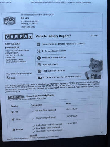 2022 Nissan Frontier S