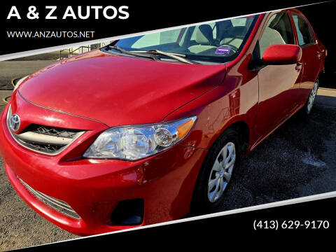 2013 Toyota Corolla for sale at A & Z AUTOS in Westfield MA