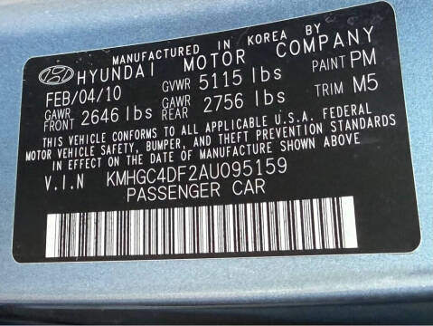 2010 Hyundai Genesis 4.6L V8