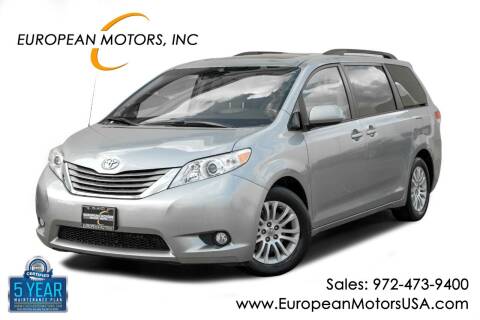 2012 Toyota Sienna for sale at European Motors Inc in Plano TX