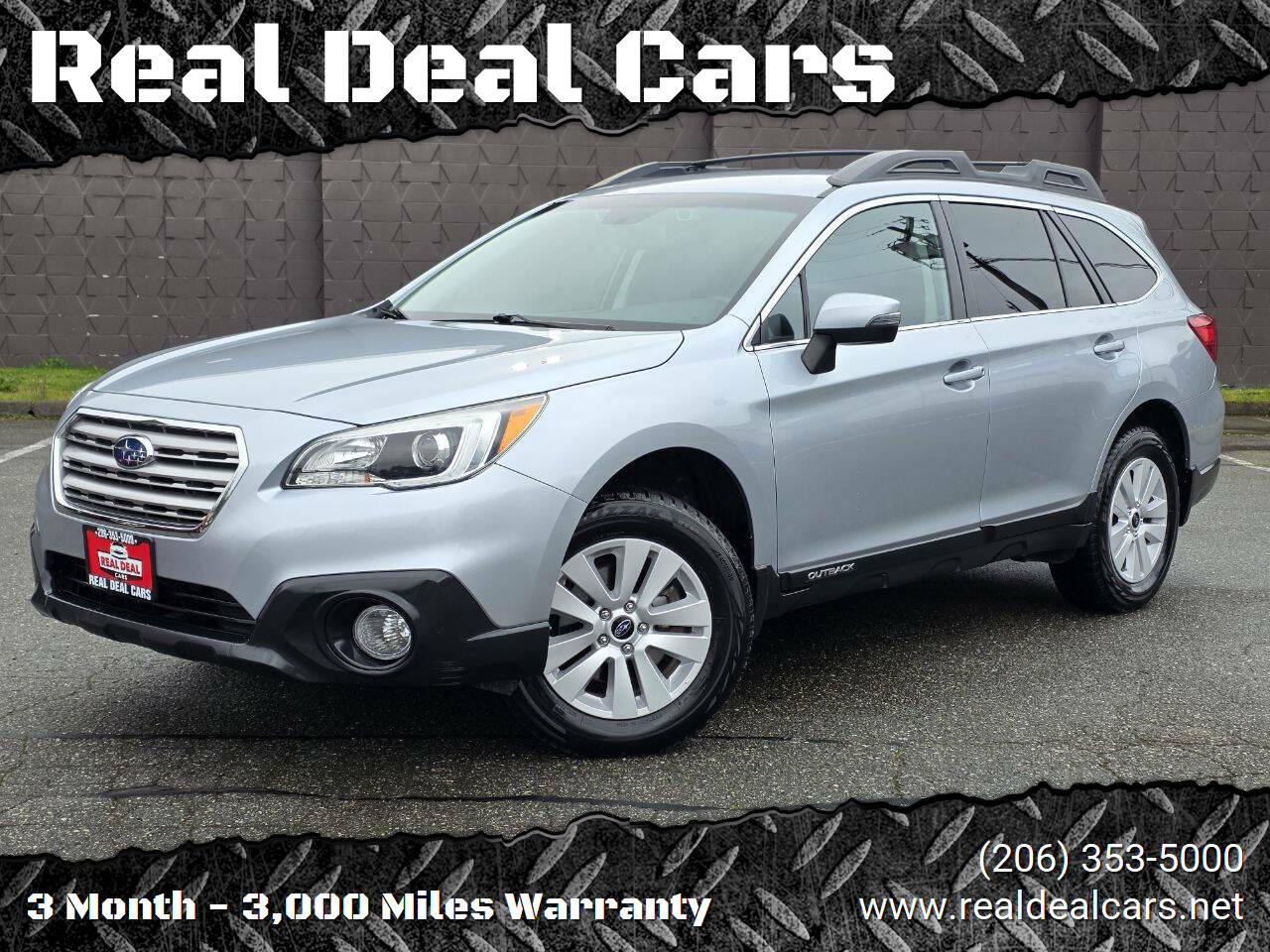 Silver 2016 Subaru Outback 2.5i Premium AWD 2.5i Premium 4dr Wagon 1