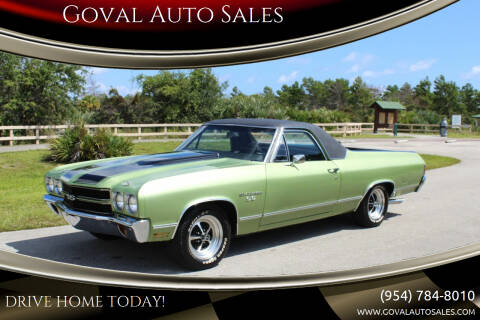 1970 Chevrolet El Camino for sale at Goval Auto Sales in Pompano Beach FL