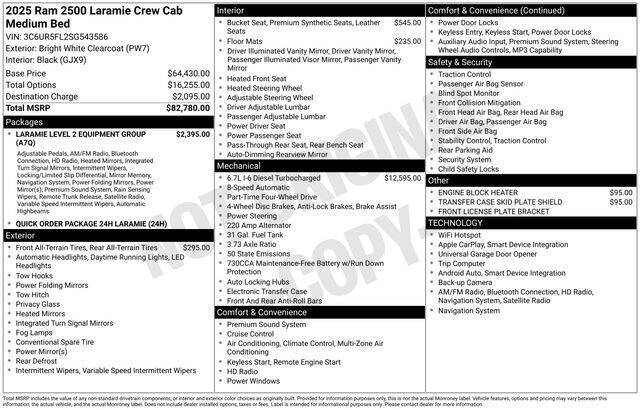 2025 RAM 2500 Laramie
