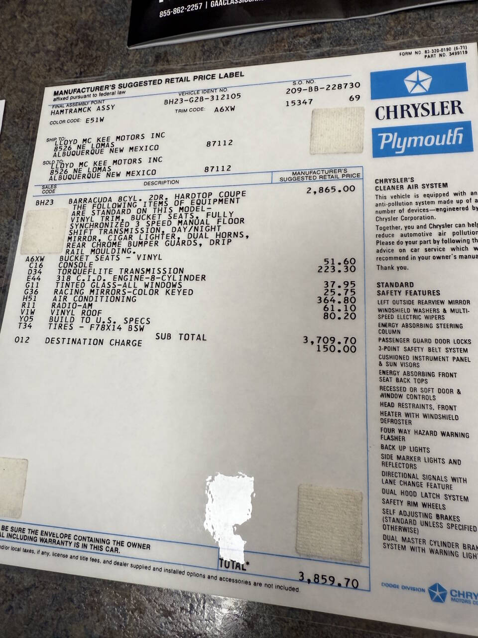 1972 Plymouth Barracuda 86