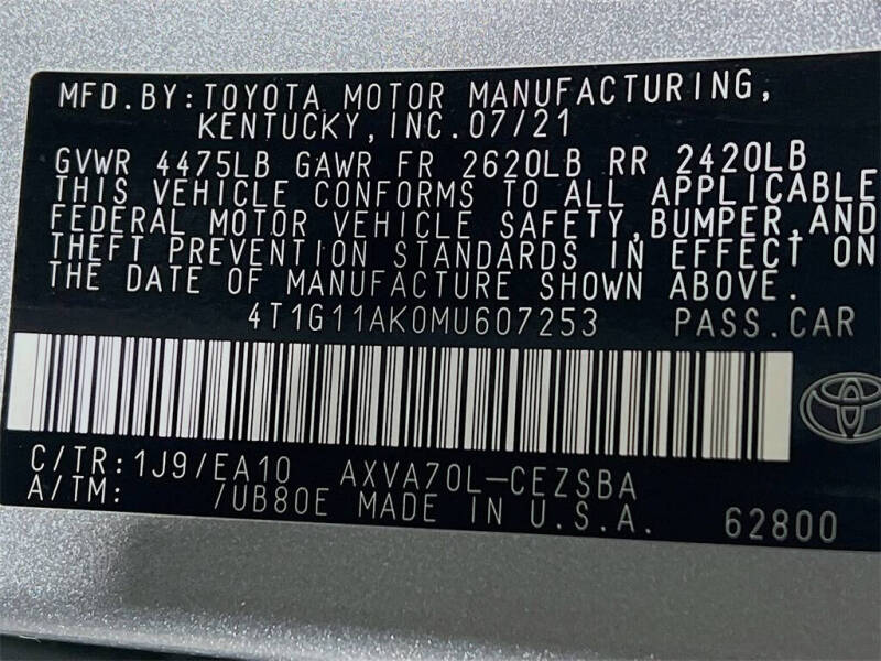 2021 Toyota Camry SE