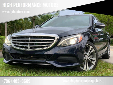 2015 Mercedes-Benz C-Class for sale at HIGH PERFORMANCE MOTORS in Hollywood FL