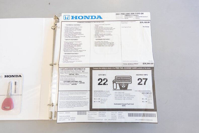 2001 Honda Prelude Type SH