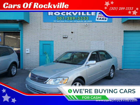 2001 Toyota Avalon for sale at Cars Of Rockville in Rockville MD