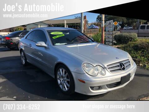 2007 Mercedes-Benz CLK for sale at Joe's Automobile in Napa CA