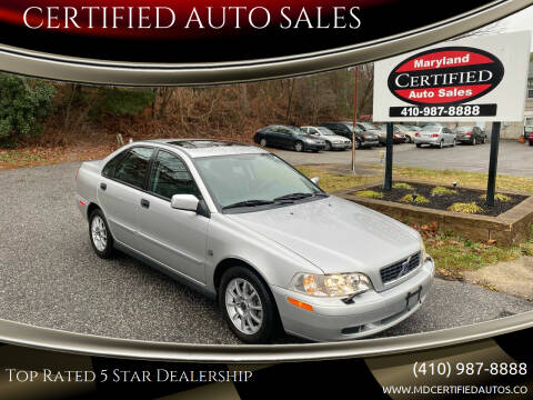 2004 Volvo S40 for sale at CERTIFIED AUTO SALES in Gambrills MD