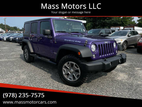 2018 Jeep Wrangler JK Unlimited for sale at Mass Motors LLC in Worcester MA