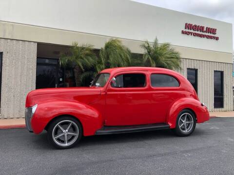 1940 Ford 2 Door Tudor for sale at HIGH-LINE MOTOR SPORTS in Brea CA
