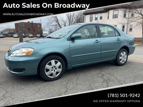 2006 Toyota Corolla for sale at Auto Sales on Broadway in Norwood MA