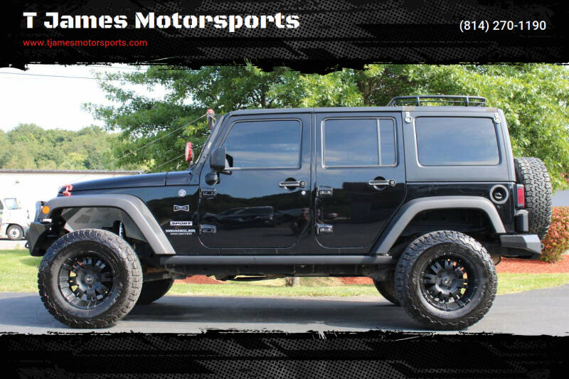 2014 Jeep Wrangler Unlimited for sale at T James Motorsports in Gibsonia PA