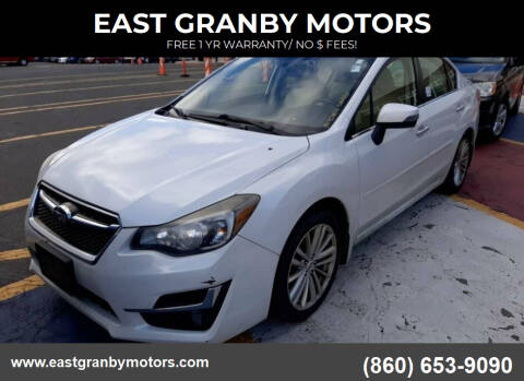 2015 Subaru Impreza for sale at EAST GRANBY MOTORS in East Granby CT