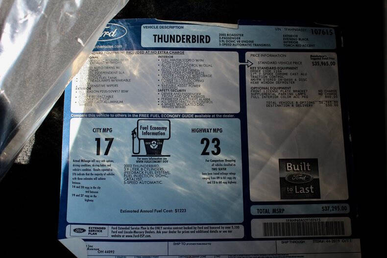 2002 Ford Thunderbird Deluxe