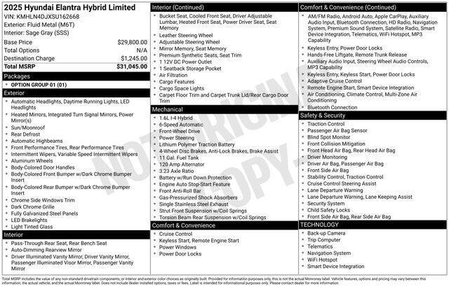 2025 Hyundai Elantra Hybrid Limited