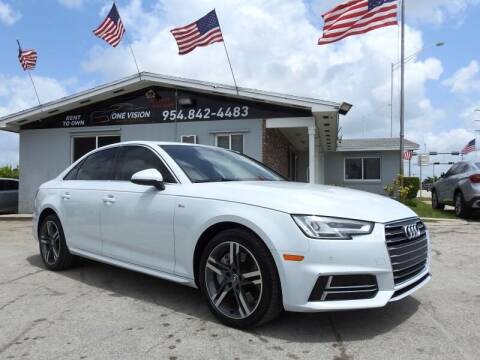 2017 Audi A4 for sale at One Vision Auto in Hollywood FL