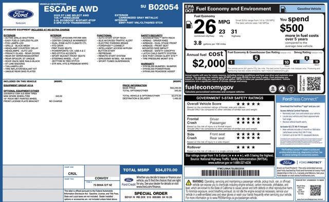 2025 Ford Escape ST-Line Select