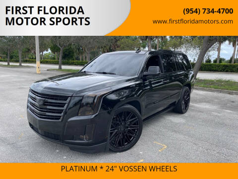 2018 Cadillac Escalade for sale at FIRST FLORIDA MOTOR SPORTS in Pompano Beach FL