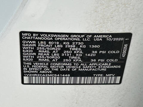 2021 Volkswagen Atlas