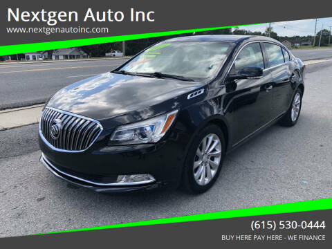 2014 Buick LaCrosse for sale at Nextgen Auto Inc in Smithville TN