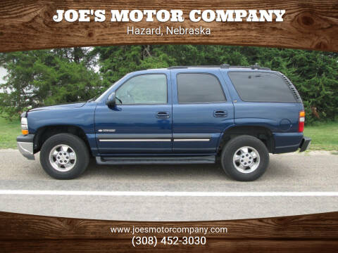 2001 Chevrolet Tahoe for sale at Joe's Motor Company in Hazard NE