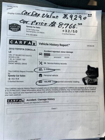 2013 Toyota Corolla LE