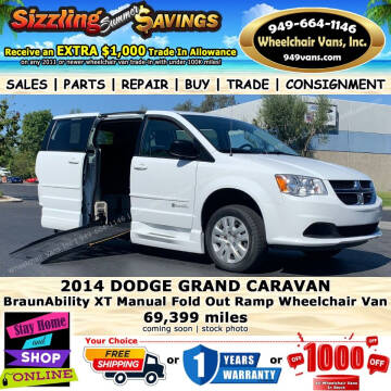 2014 Dodge Grand Caravan for sale at Wheelchair Vans Inc in Laguna Hills CA