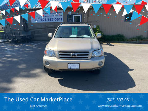 2004 Toyota Highlander for sale at The Used Car MarketPlace in Newberg OR