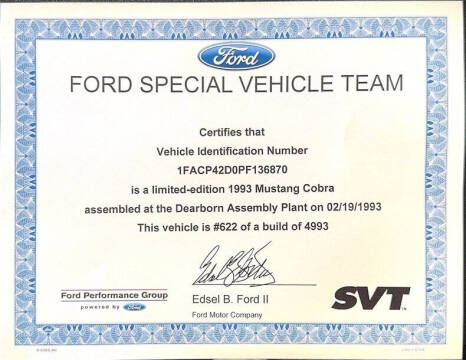 1993 Ford Mustang SVT Cobra