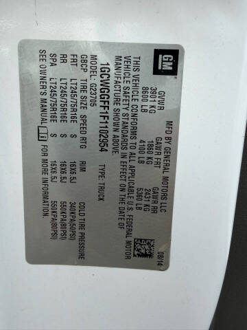 2015 Chevrolet Express 2500